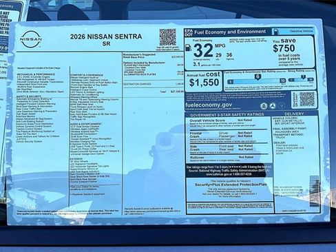 New 2026 Nissan Sentra SR image 13