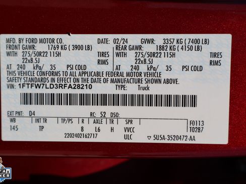 Certified 2024 Ford F150 Platinum w/ Equipment Group 703A Plus AWD/4WD image 29