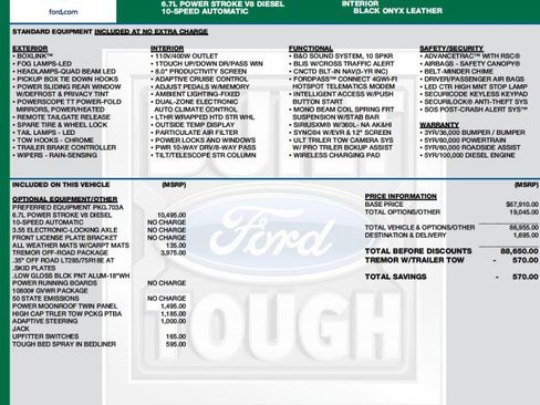 Used 2022 Ford F250 Platinum w/ Tremor Off-Road Package AWD/4WD image 2