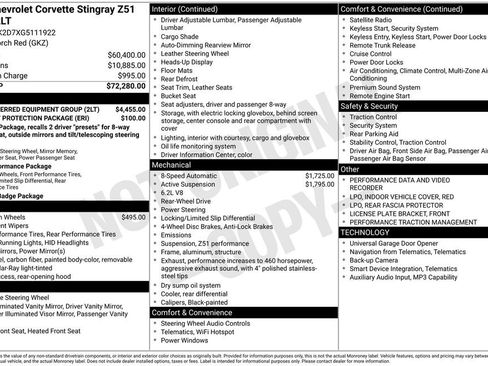 Used 2016 Chevrolet Corvette Stingray Coupe w/ 2LT Preferred Equipment Group RWD image 3
