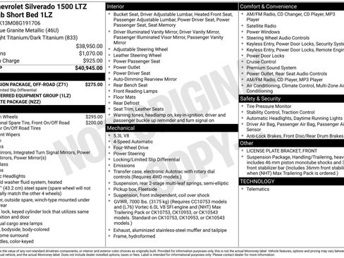 Used 2008 Chevrolet Silverado 1500 LTZ w/ Suspension Package, Off-Road image 2