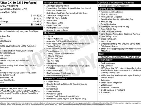Certified 2025 MAZDA CX-50 AWD 2.5 S w/ Preferred Package image 25