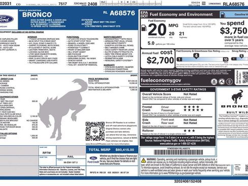 Certified 2024 Ford Bronco Outer Banks AWD/4WD image 38