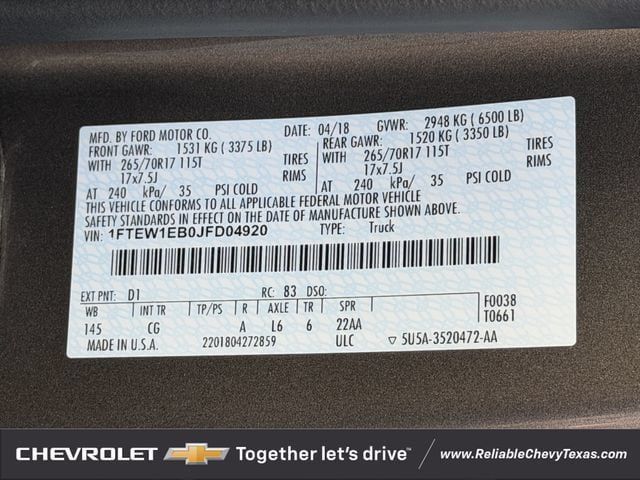 Used 2018 Ford F150 XL w/ XL Power Equipment Group AWD/4WD image 36