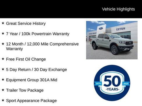 Certified 2022 Ford Ranger XLT w/ Equipment Group 301A Mid image 7
