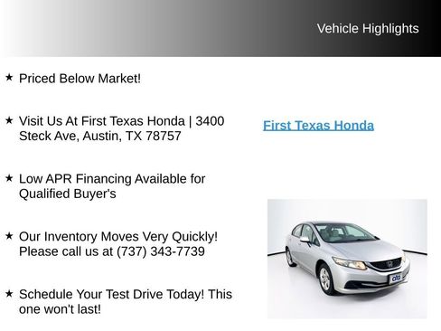 Used 2013 Honda Civic LX image 9