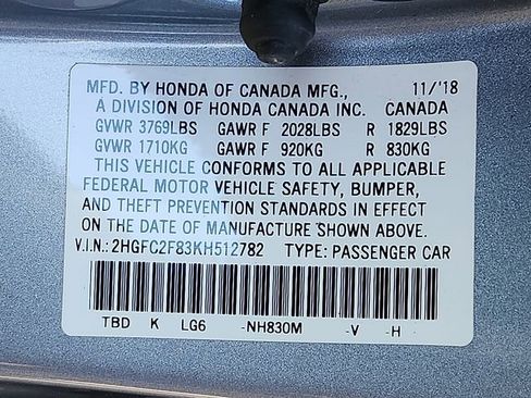 Certified 2019 Honda Civic Sport image 27