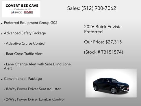 New 2026 Buick Envista Preferred w/ Convenience I Package image 6
