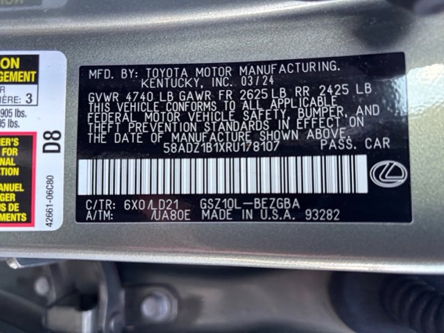 Used 2024 Lexus ES 350 w/ Premium Package FWD image 33