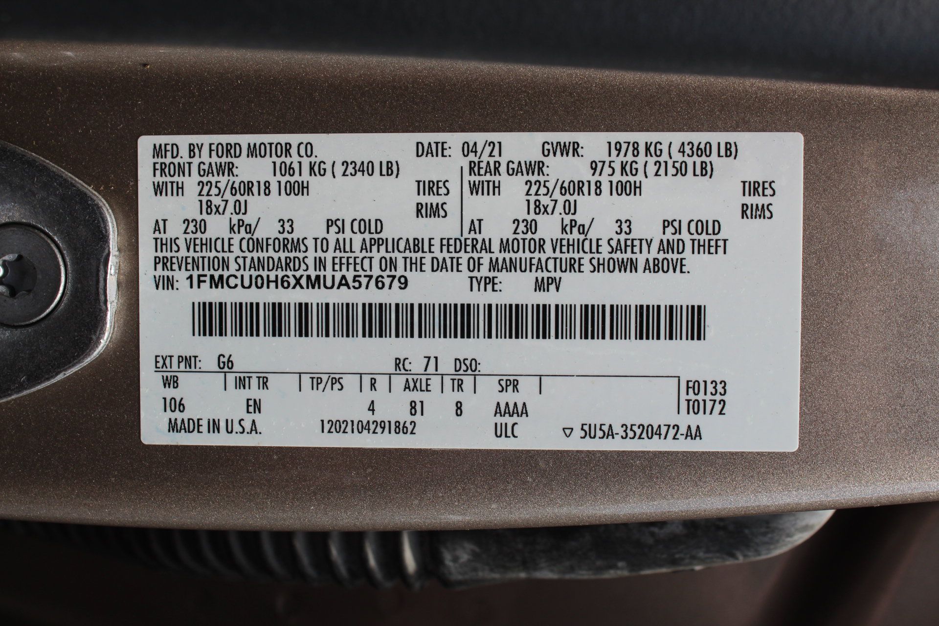 Used 2021 Ford Escape SEL FWD image 34