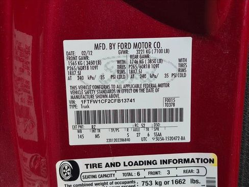 Used 2012 Ford F150 XLT w/ XLT Chrome Pkg RWD image 22