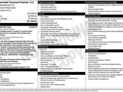 Used 2023 Chevrolet Traverse Premier w/ Redline Edition FWD image 10