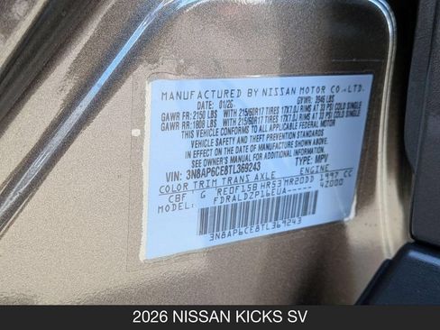 Used 2026 Nissan Kicks SV FWD image 24