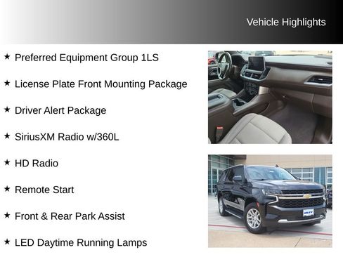 Used 2021 Chevrolet Tahoe LS w/ Driver Alert Package RWD image 9