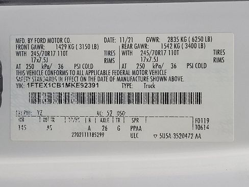 Used 2021 Ford F150 XL w/ Equipment Group 101A High RWD image 33