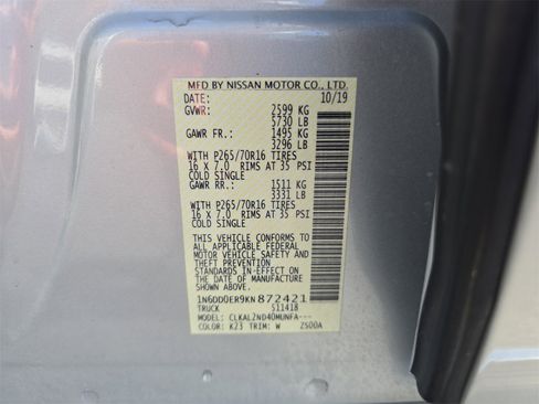 Used 2019 Nissan Frontier SV w/ Value Truck Package image 28