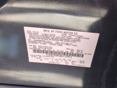 Used 2011 Ford Taurus SEL w/ 201A Rapid Spec Order Code FWD image 36