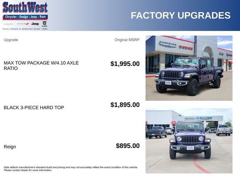 New 2026 Jeep Gladiator Sport AWD/4WD image 11