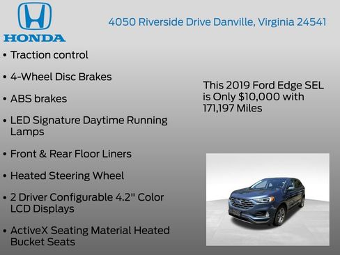 Used 2019 Ford Edge SEL w/ Equipment Group 201A AWD/4WD image 17