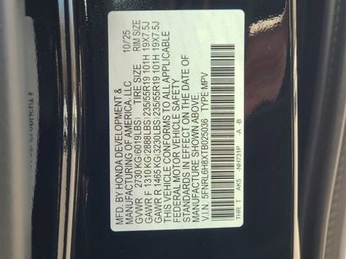 New 2026 Honda Odyssey Touring image 17