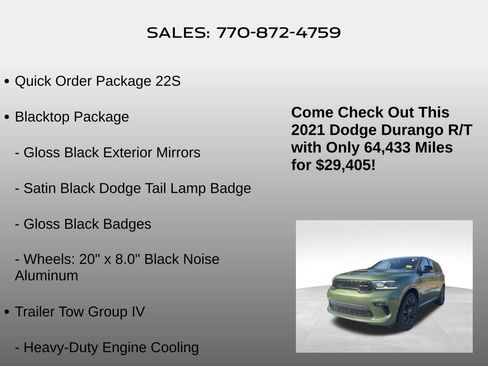 Used 2021 Dodge Durango R/T w/ Blacktop Package image 5