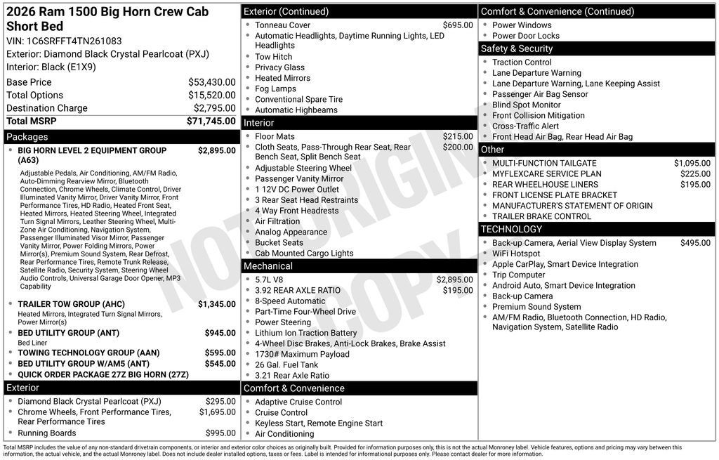 Used 2026 RAM 1500 Big Horn AWD/4WD image 6
