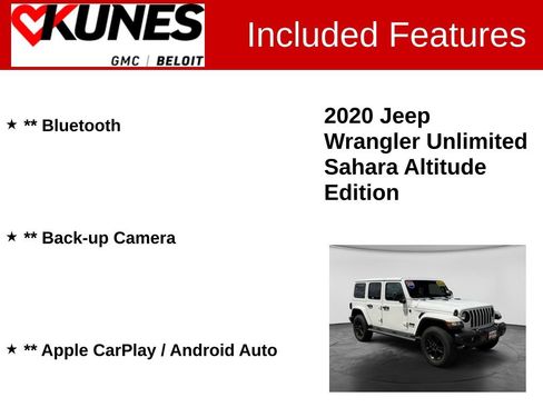 Used 2020 Jeep Wrangler Unlimited Sahara AWD/4WD image 2