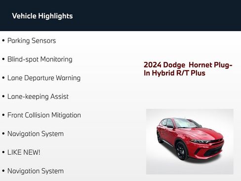 Used 2024 Dodge Hornet R/T Plus w/ R/T Blacktop Package AWD/4WD image 72