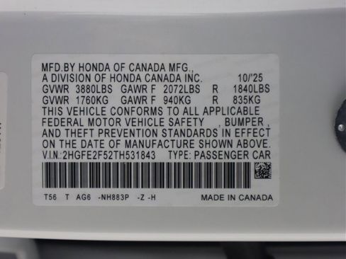 New 2026 Honda Civic Sport image 24