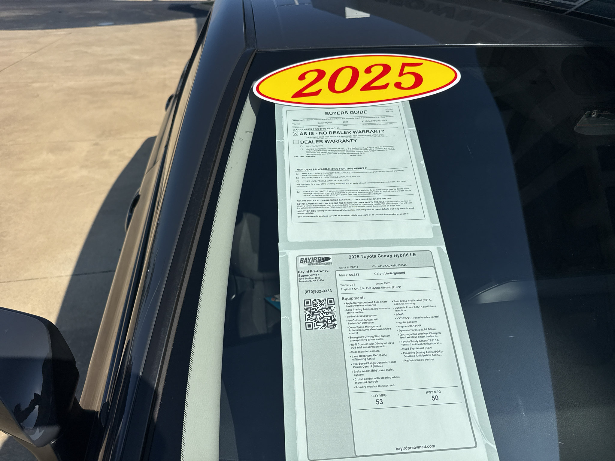 Used 2025 Toyota Camry LE FWD image 9