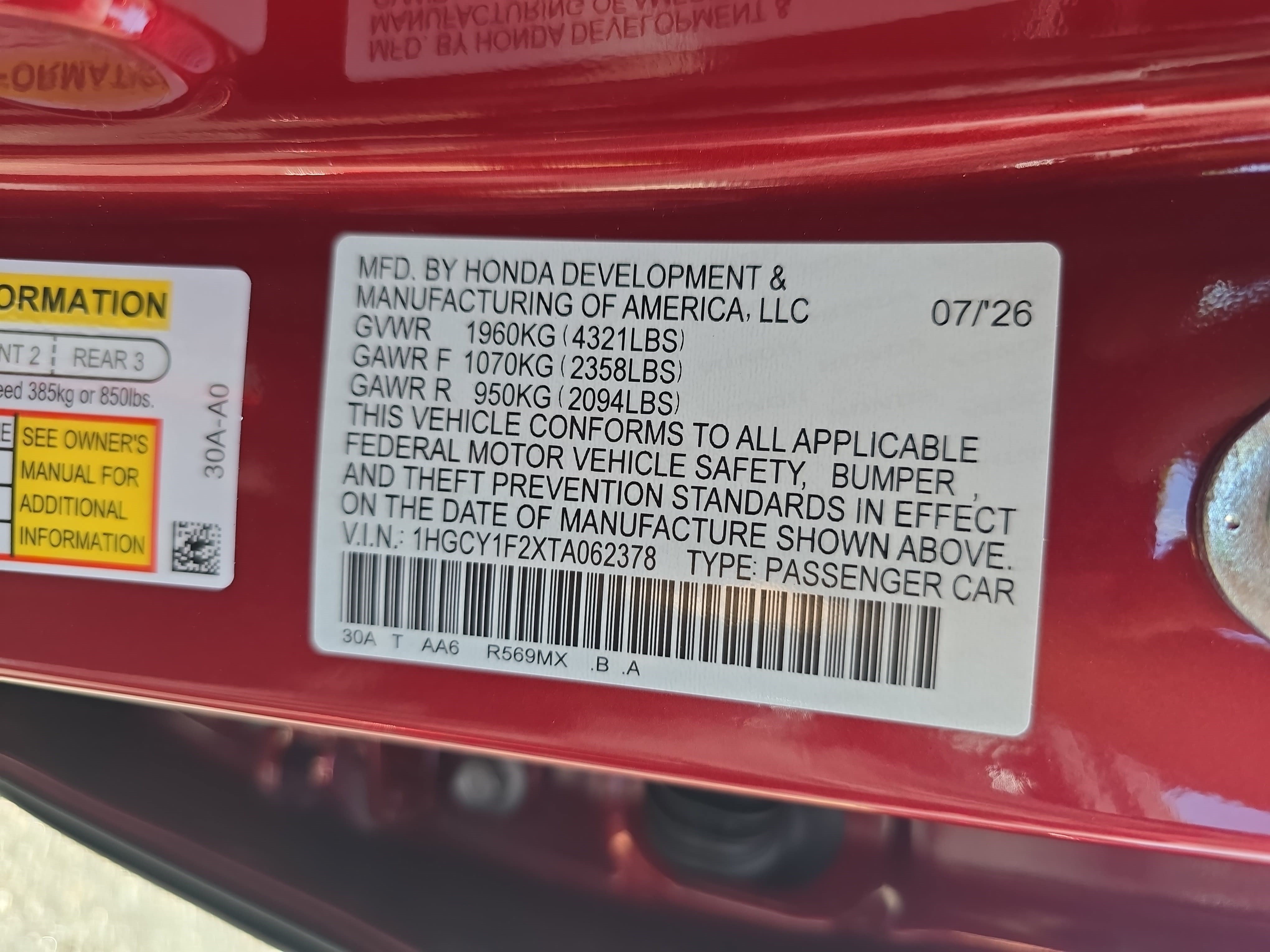 New 2026 Honda Accord LX image 33