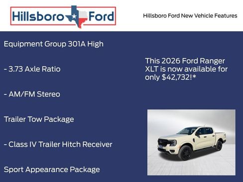New 2026 Ford Ranger XLT w/ Equipment Group 301A High AWD/4WD image 10
