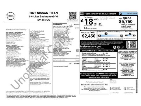 Used 2022 Nissan Titan SV w/ SV Convenience Package AWD/4WD image 7