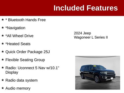 Used 2024 Jeep Wagoneer L Series II w/ Flexible Seating Group AWD/4WD image 3