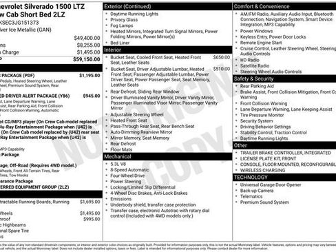 Used 2018 Chevrolet Silverado 1500 LTZ Z71 w/ LTZ Plus Package image 43