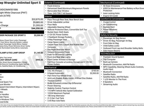 Used 2021 Jeep Wrangler Unlimited Sport AWD/4WD image 13