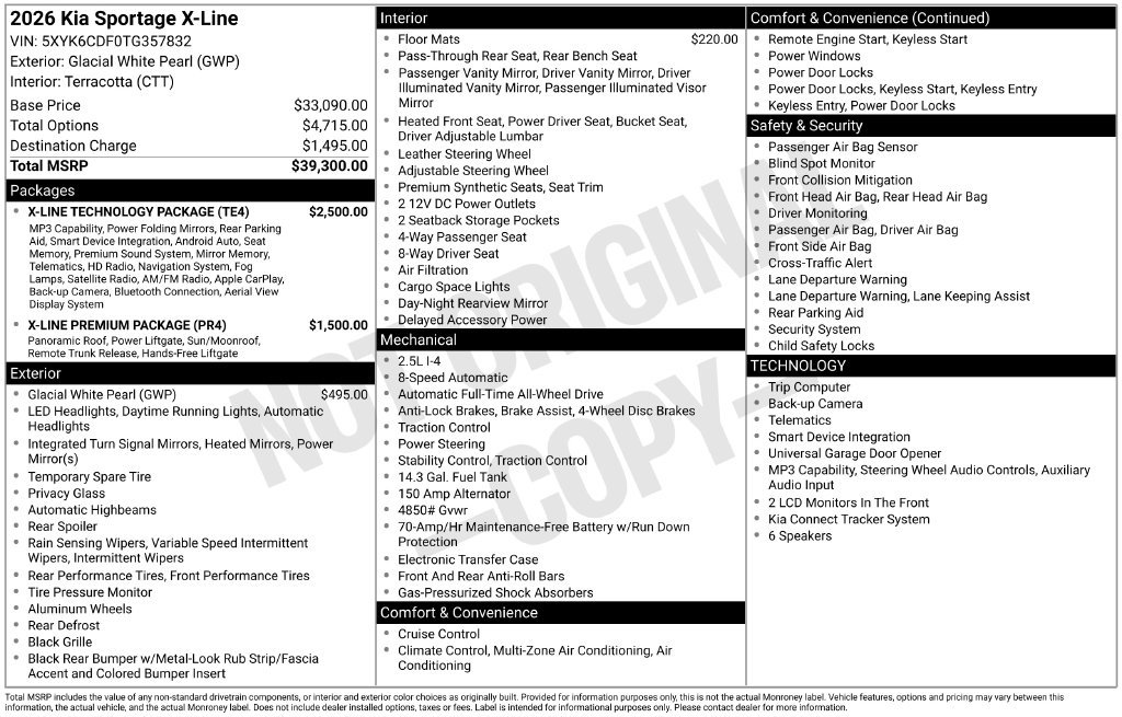 Used 2026 Kia Sportage X-Line w/ X-Line Technology Package AWD/4WD image 40
