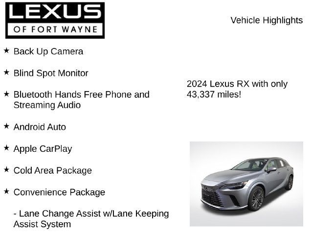 Used 2024 Lexus RX 350 AWD w/ Convenience Package image 8