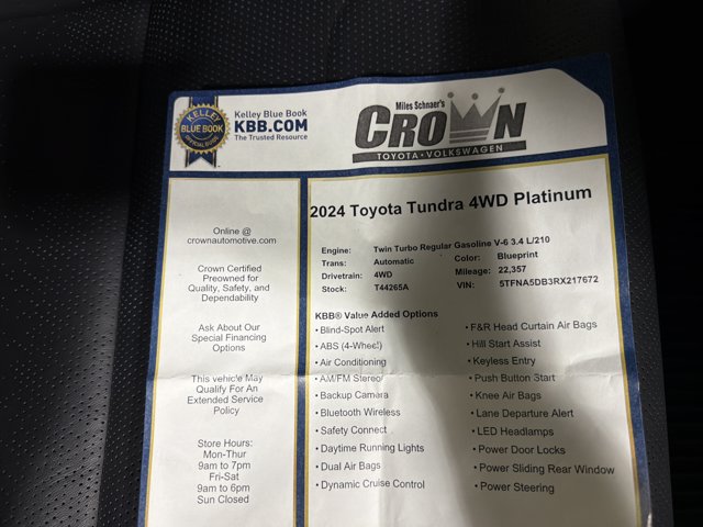 Used 2024 Toyota Tundra Platinum AWD/4WD image 40