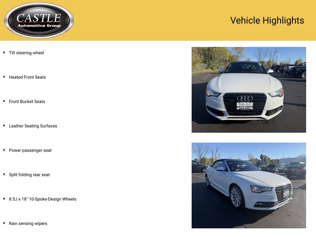 Used 2015 Audi A5 2.0T Premium Plus w/ Technology Package AWD/4WD image 10