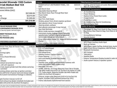Used 2020 Chevrolet Silverado 1500 Custom w/ Custom Value Package AWD/4WD image 46