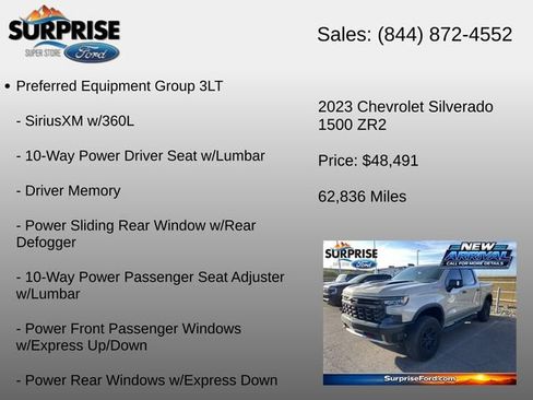 Used 2023 Chevrolet Silverado 1500 ZR2 w/ Technology Package AWD/4WD image 6