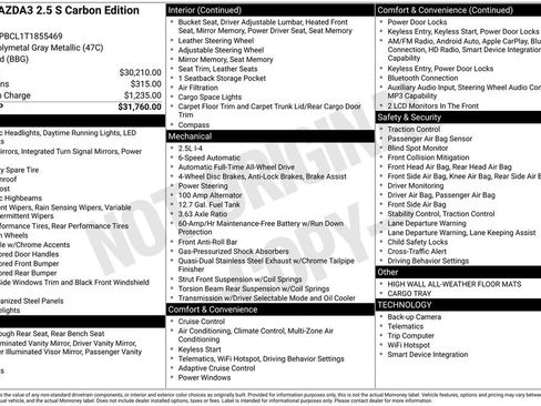 New 2026 MAZDA MAZDA3 Carbon image 3