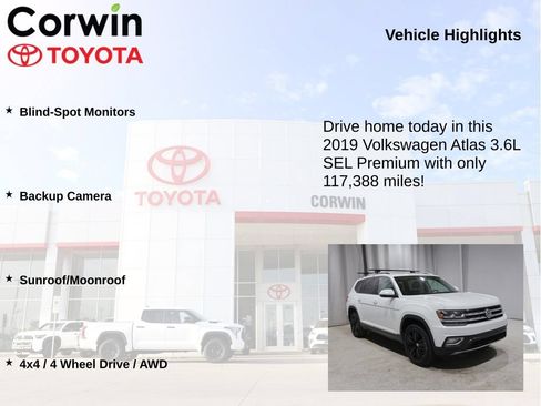 Used 2019 Volkswagen Atlas SEL Premium AWD/4WD image 6