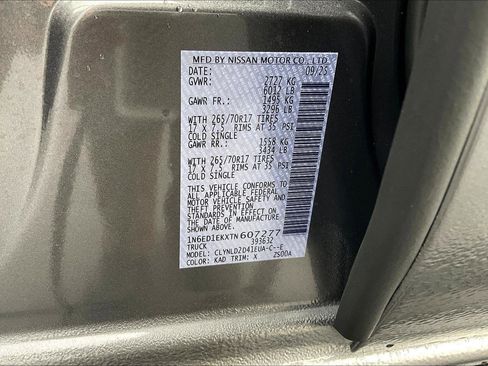 New 2026 Nissan Frontier PRO-4X w/ Pro-4x Convenience Package image 14