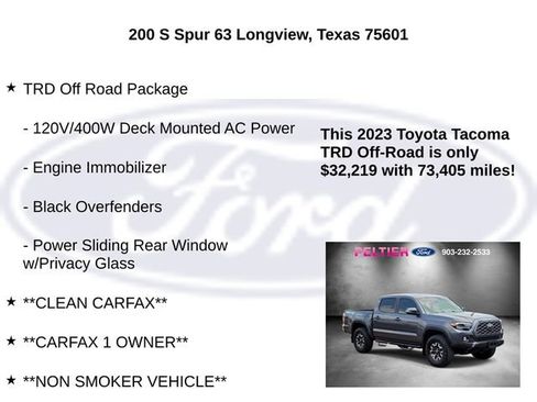 Used 2023 Toyota Tacoma TRD Off-Road AWD/4WD image 5