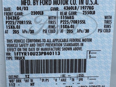 Used 2003 Ford Ranger XL RWD image 85