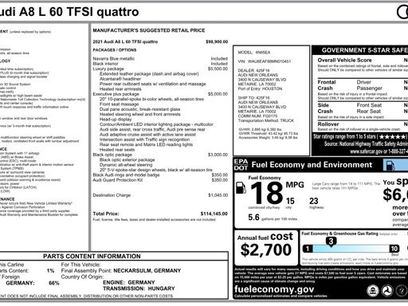 Used 2021 Audi A8 L 4.0T w/ Luxury Package