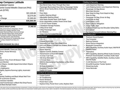 Used 2022 Jeep Compass Latitude w/ Convenience Group AWD/4WD image 22