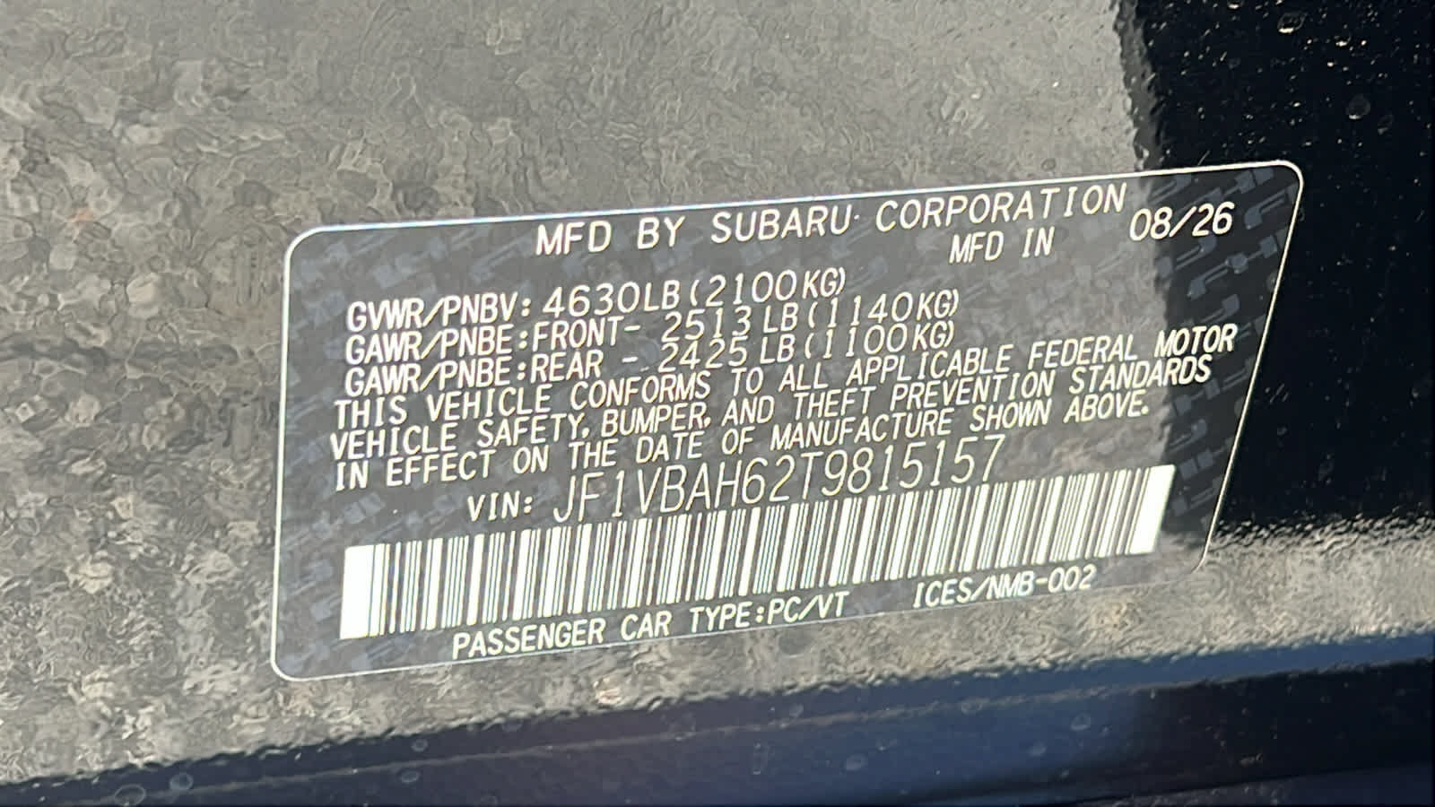 New 2026 Subaru WRX Premium AWD/4WD image 30